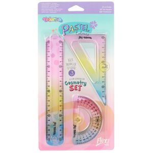 Zestaw geometryczny Colorino Pastel 3el